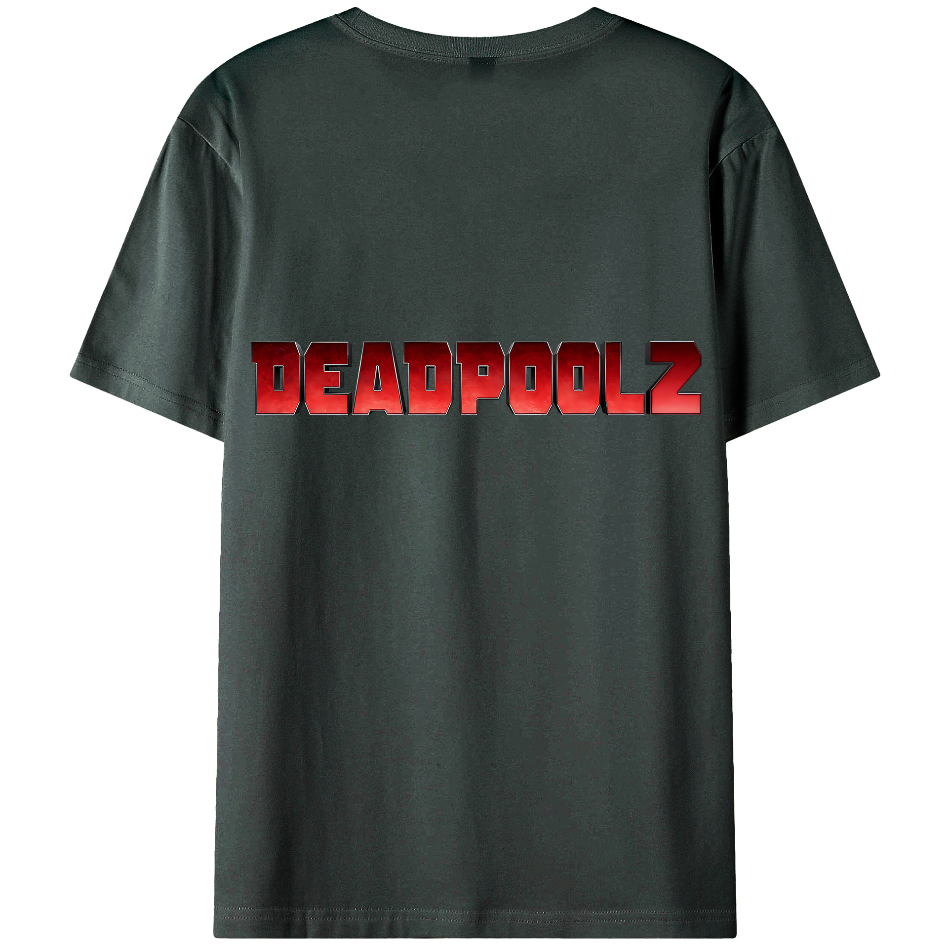 （画像用） Deadpool デッドプール 綿100％ メンズ半袖Tシャツ（バックプリント） 通気性